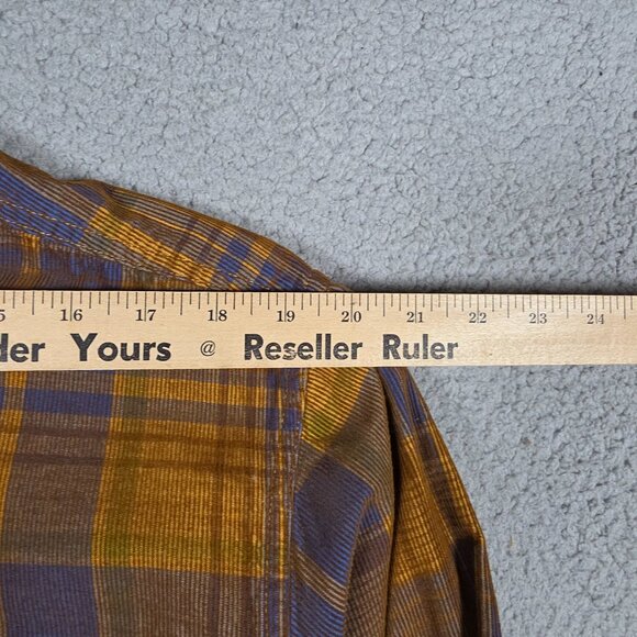 The Territory Ahead Shirt Size LT Corduroy Button Down Regular Fit Rustic Plaid - Picture 8 of 11